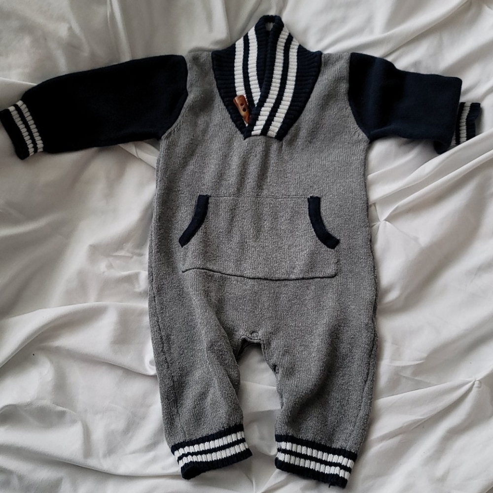 Andy and Evan Shawl Collar Playsuit